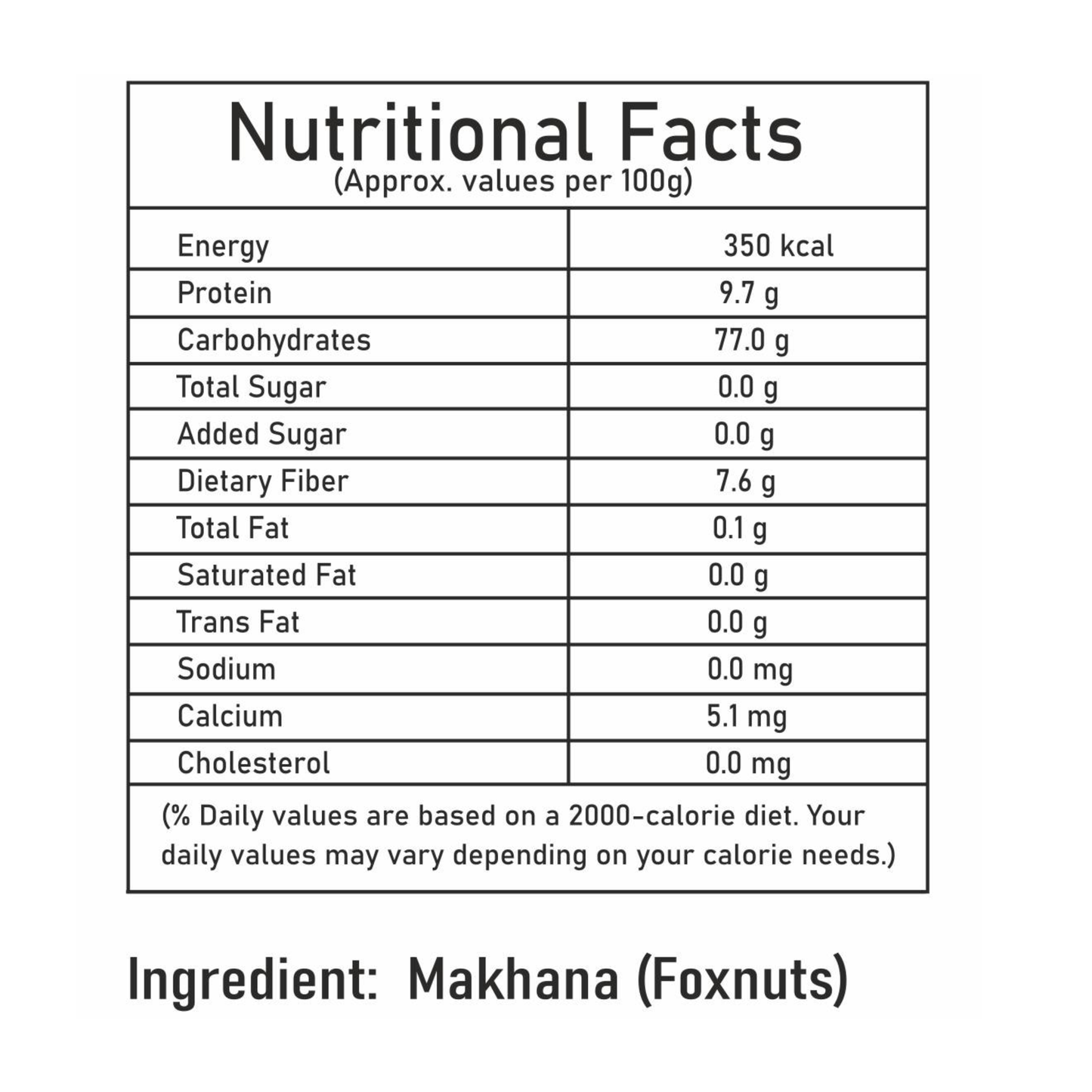 POPX Premium Phool Makhana (Family Combo Pack of 5 | 600g)